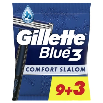 Одноразовые бритвы для бритья мужские Gillette Blue 3 Slalom Comfort 9+3 шт