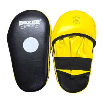 Лапы боксерские BOXER кожа желтые