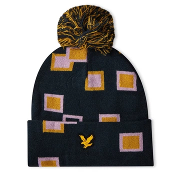 Шапка унисекс Lyle & Scott Golf Bobble Beanie Dark Navy HE1963G