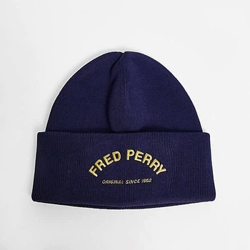 Шапка зимова унісекс Fred perry arch branded beanie C1112 синя