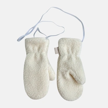 Детские зимние варежки для девочек Babydream rykp20 80-92 см Молочные (ROZ6501022549)