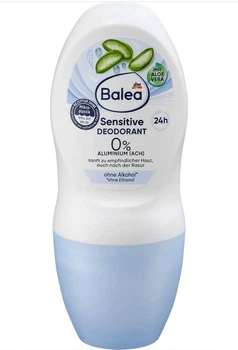 Кульковий жіночий дезодорант-антиперспірант Balea Sensitive Deodorant для чутливої шкіри з алое Vegan 50 ml