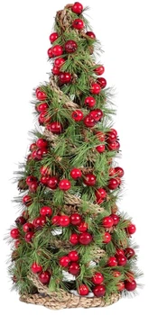 Choinka sztuczna HOMLA 711343 Lente na stelażu z czerwonymi dekoracjami 40 cm (5906496711343)