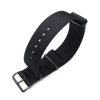 Ремешок для часов тактический MILTAT G10 Nato Nylon PVD Black 22 мм