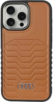 Etui Audi Synthetic Leather MagSafe do Apple iPhone 14 Pro Max Brown (AU-TPUPCMIP14PM-GT/D3-BN)