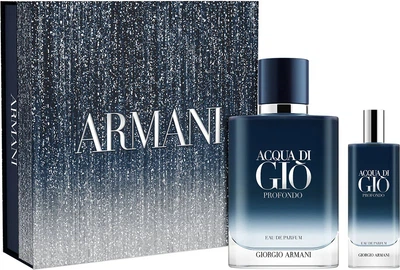 Набір для чоловіків Giorgio Armani Acqua Di Gio Pour Homme Profondo Парфумована вода 100 мл + Мініатюра Парфумована вода 15 мл (3614274692495)