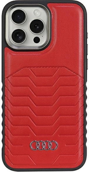 Etui Audi Synthetic Leather MagSafe do Apple iPhone 15 Pro Max Red (AU-TPUPCMIP15PM-GT/D3-RD)