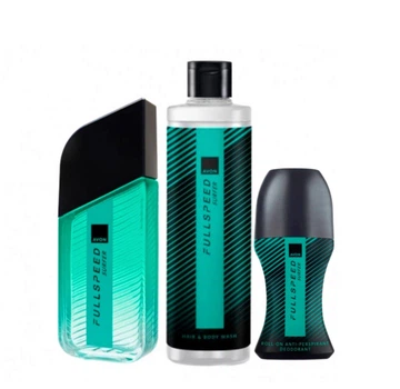 Мужской парфюмированный набор 3-в-1 Avon Full Speed Surfer: Туалетная вода Full Speed Surfer 100 мл + Шампунь-гель для душа Full Speed Surfer 250 мл + Шариковый дезодорант-антиперспирант Full Speed Surfer 50 мл