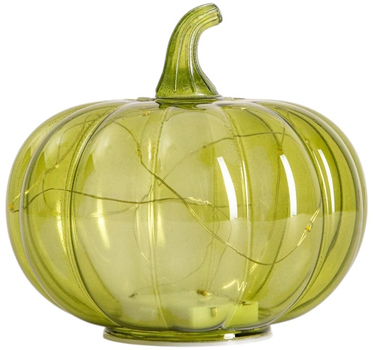 Dynia LED HOMLA 752780 Autumn Aura z dmuchanego szkła 14 x 15 cm Zielona (5906496752780)