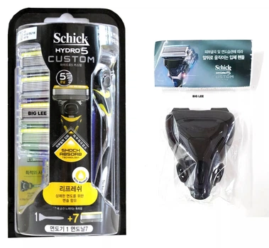 Набор для бритья Schick Hydro 5 Custom Refresh (станок 7 сменных кассет защитная крышка и чехол для путешествий)