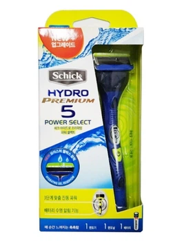 Бритва мужская Schick Hydro 5 Premium Power Select Razor (1 станок 1 картридж 1 батарейка)