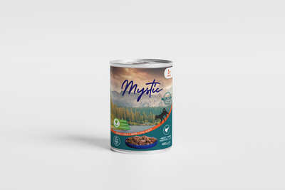 Вологий корм Mystic для СОБАК шматочки ІНДИЧКИ в желе 400г конс.