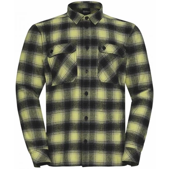 Рубашка Jack Wolfskin Baja Flannel Shirt M L Желтый/Черный (1109-4064886513821)