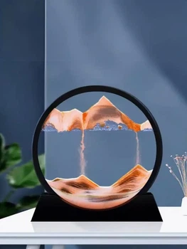 Настольная песочная 3D картина рамка с песком на подставке Оранжевая 9514