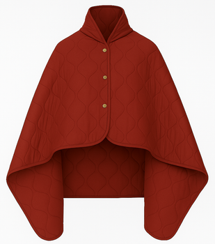 Кемпинговое одеяло Iron Red с чехлом 150×200 см KT7001010 — с кнопками, позволяющими использовать как пончо