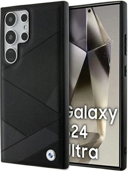 Панель BMW Signature Leather Crossing Lines Pattern для Samsung Galaxy S24 Ultra Black (BMHCS24L23RCGPK)
