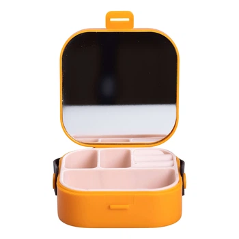 Мини-сундучок для украшений Mini Box с зеркалом Оранжевый Yiwu HP-5-27O