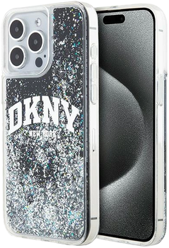 Etui DKNY Liquid Glitter Big Logo do Apple iPhone 14 Pro Max Black (3666339270742)