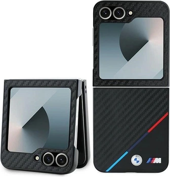 Панель BMW Carbon Tricolor для Samsung Galaxy Z Flip 6 Black (BMHCZF623PUDTK)