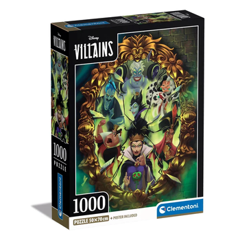 Пазл Злодеи Диснея - Disney Villains - 1000 шт Clementoni 39812