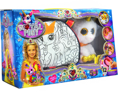 Набір для творчості Royal Pony RP-01-08U Danko Toys - сумка-розмальовка, м'яка іграшка, аксесуари