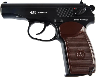 Пістолет пневматичний SAS Makarov PM кал. 4,5 мм. Корпус – Метал (свинцеві кулі)