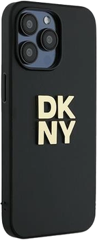 Etui DKNY Wrist Strap Stock Logo do Apple iPhone 15 Pro Black (3666339264758)
