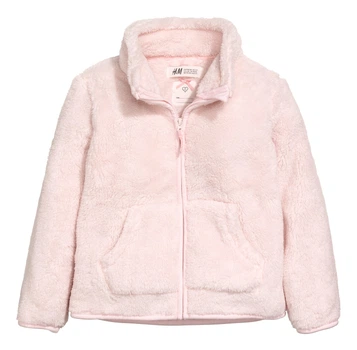 Хутряна кофта на блискавці для дівчинки H&M 110-116 розмір рожеве 0606728001