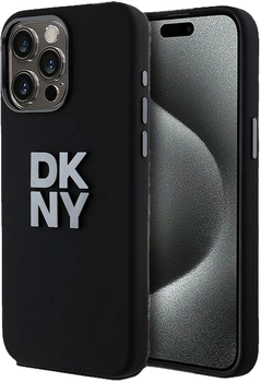 Etui DKNY Liquid Silicone Metal Logo do Apple iPhone 15 Pro Black (3666339265311)