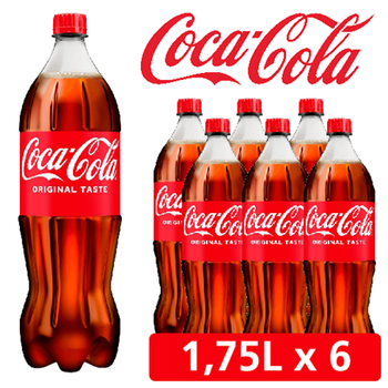 Напій газований Coca-Cola 1,75л х 6шт