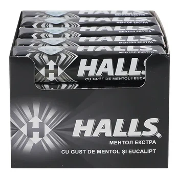 Льодяники Halls ментол екстра 20шт.