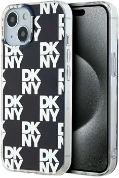Панель DKNY IML Checkered Mono Pattern для Apple iPhone 14 Plus/15 Plus Black (3666339268244)