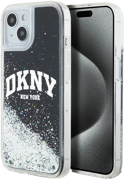 Etui DKNY Liquid Glitter Big Logo do Apple iPhone 13/14/15 Black (3666339270759)