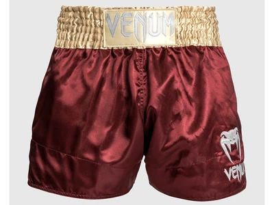 Шорти для тайського боксу VENUM Muay Thai Shorts Classic L бордовий/золотий (4739)