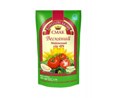 Майонезний соус "Весняний" 40% 160 g «TM Королівський смак»