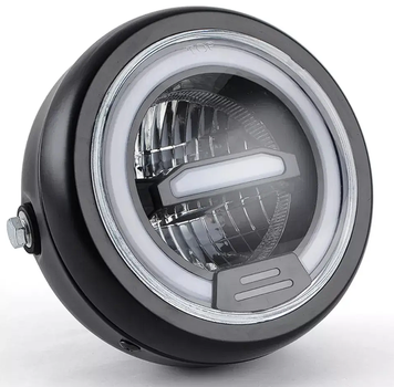 Led фара на мотоцикл универсальная круглая