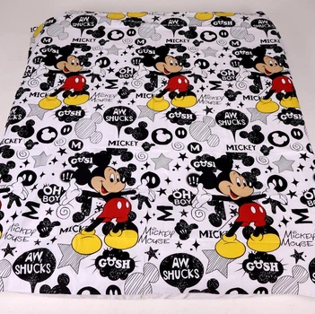 Простынь без резинки Бязь Mickey Comics 200*220 см