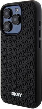 Etui DKNY 3D Rubber Repeat Pattern do Apple iPhone 15 Pro Max Black (3666339266868)