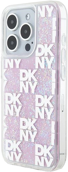 Etui DKNY Liquid Glitter Multilogo do Apple iPhone 15 Pro Max Pink (3666339271206)