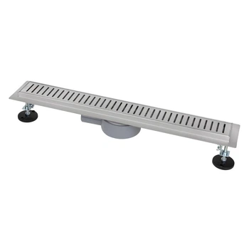 Трап для душу лінійний ITAL IT03-FT10/1000 Brushed nickel нержавіюча сталь та ABS пластик 1000*70 мм з решіткою та поворотним сифоном 360° з комбіновоним гідрозатвором (1055905)