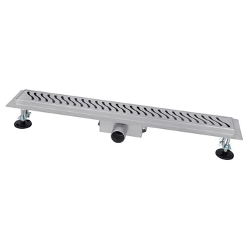 Трап для душа линейный ITAL IT02-FT09/400 Brushed nickel нержавеющая сталь 400*70*67 мм с решеткой и комбинированным гидрозатвором (1055896)