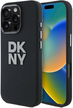Etui DKNY Liquid Silicone Metal Logo do Apple iPhone 16 Pro Max Black (3666339334734)