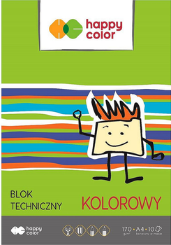 Набір технічних блоків Happy Color А4 10 аркушів Кольорові 20 шт. (5905130106477)