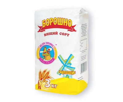 Борошно пшеничне вищого сорту Щедра Торбинка 3 кг