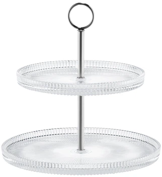 Patera Ambition Curly dwupoziomowa Srebrna 24 cm (5904134676108)