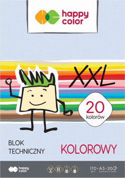 Набір технічних блоків Happy Color А3 20 аркушів Кольорові 10 шт. (5905130052330)