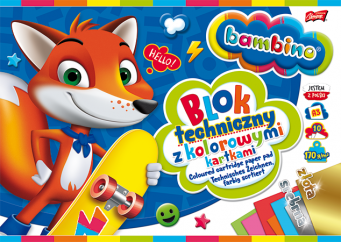 Набір технічних блоків St.Majewski Bambino A3 з 10 кольоровими аркушами 10 шт. (5903031305524)