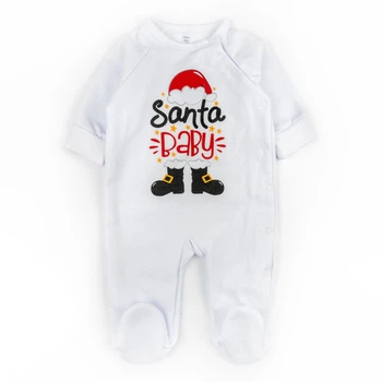 Комбинезон для младенцев на кнопках santa baby двунитка с начесом Dexter`s 62 см белый