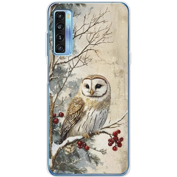 Силиконовый чехол BoxFace TCL 20L Plus Christmas Owl (56080-up2645)