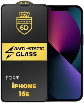 Защитное стекло 6D Anti-Static iPhone 16e Glass Shield (43304)